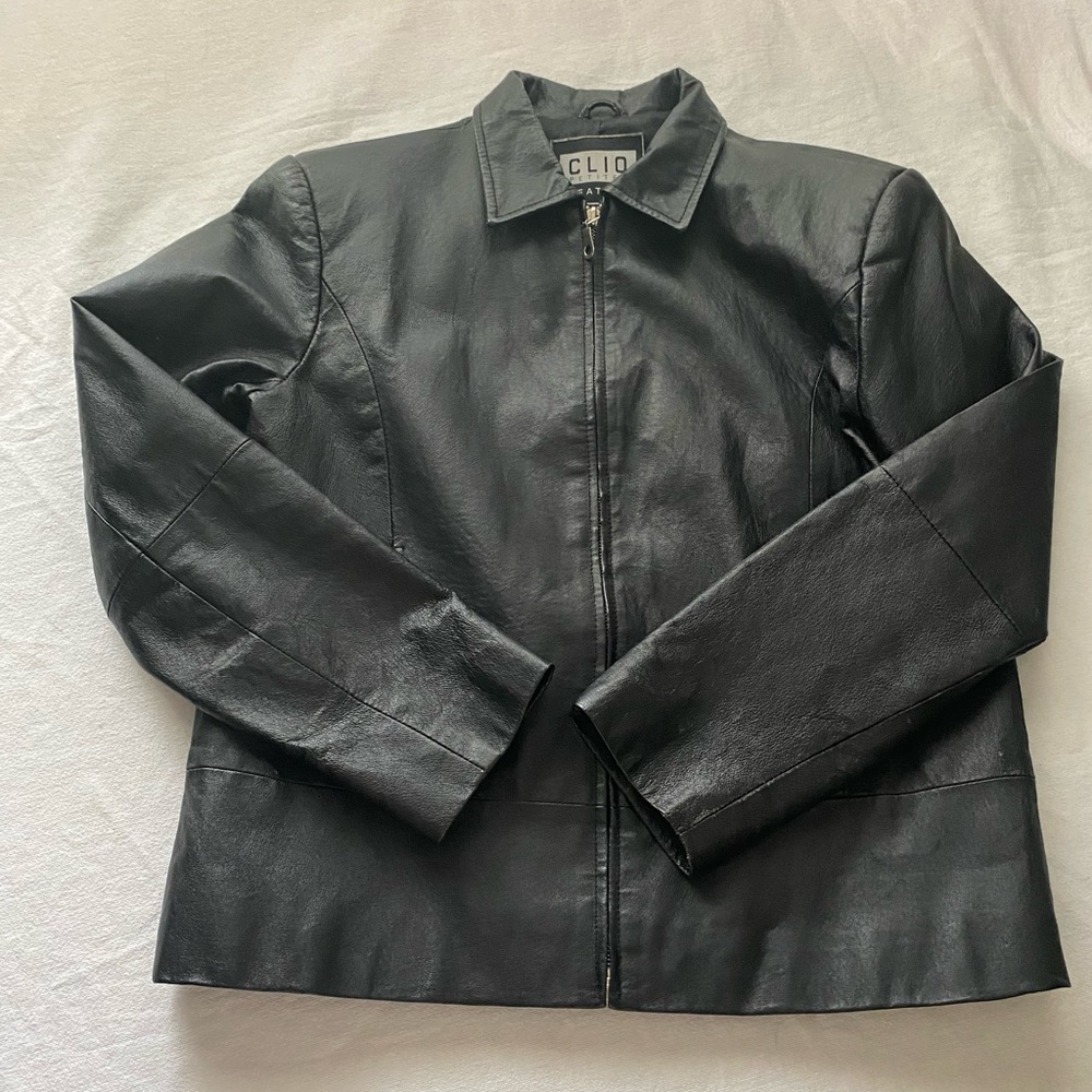 Clio Petites 100% Leather jacket size PM